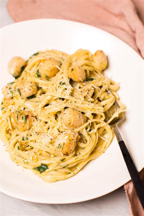 Creamy Lemon-Dill Pasta with Bay Scallops : r/recipes