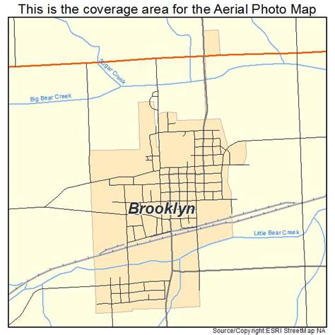 Aerial Photography Map of Brooklyn, IA Iowa