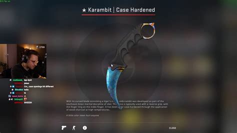 motar2k's infamous karambit blue gem - YouTube