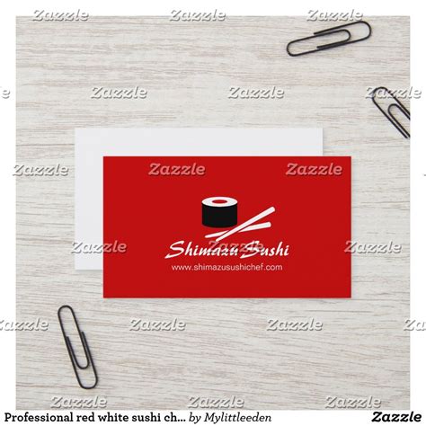 Professional red white sushi chef business card | Zazzle.com | Sushi chef, Sushi, Business cards ...