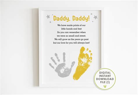 Father S Day Handprint Poem Free Printable - Printable Templates by Nora