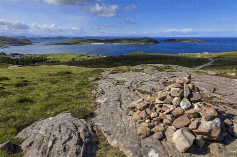 Cairn in Achiltibuie, Scotland, Europe, lizenzfreies Stockfoto