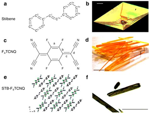 a Chemical structure of stilbene and b an optical image of a stilbene... | Download Scientific ...