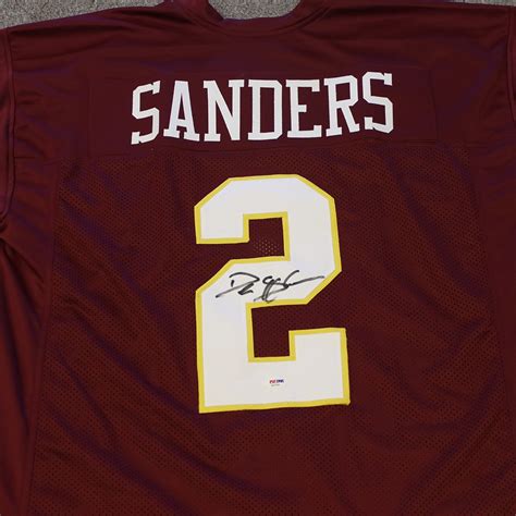 Deion Sanders FSU Seminoles Autographed Signed Custom Garnet Jersey ...