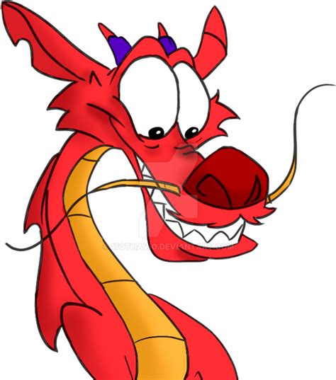 Mushu from Mulan (1998), draw with no background by 17othavio on DeviantArt