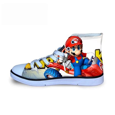 HYCOOL Super Mario Bros Pattern Kids Sneaker Walking Shoes For Girls Sport Shoes Children's ...