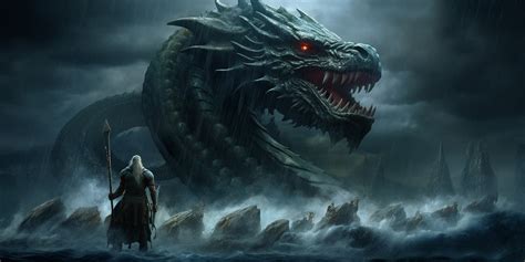 Jormungandr: The Midgard Serpent of Norse Mythology - Viking Style