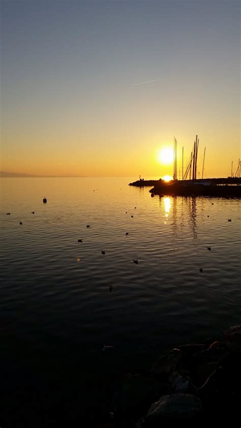 Sunset Lake Geneva Switzerland - Photorator