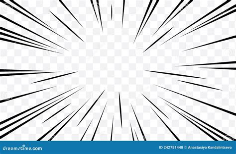 Manga Transparent. Speed Lines Comic Effect on Transparent Background Stock Vector ...