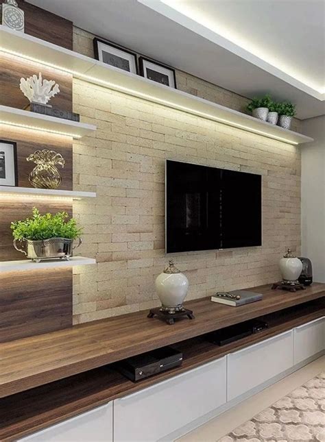 The Perfect TV Wall Ideas That Will Not Sacrifice Your Look – 05 – InteriorDUB | Tv room design ...