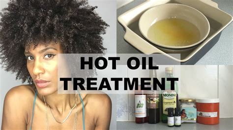 Overnight Hot Oil Treatment For Dry/Damaged Natural Afro Kinky Hair - YouTube