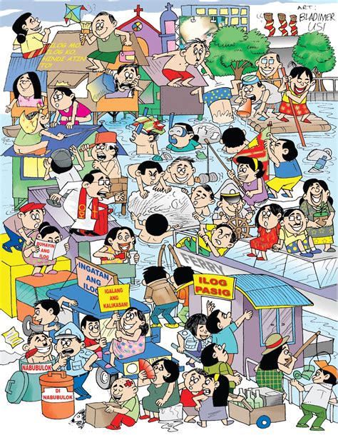 my cartoons and comicstrip: slice of life entitled 'ilog pasig' by bladimer usi