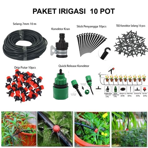 Paket Peralatan Set Irigasi Otomatis Hidroponik Paket Irigasi Tetes - Paket Irigasi Penyiram ...