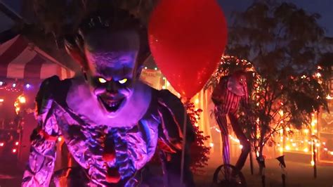 🤡Creepy Clown Halloween Yard Haunt *Part 2* Spirit Halloween Animatronics in DIY Yard Display ...