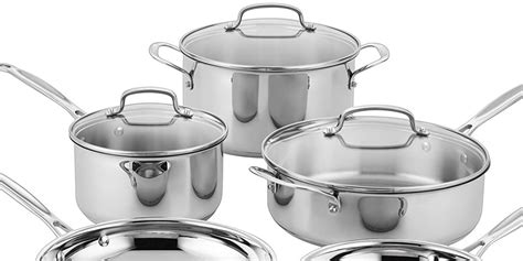 Cuisinart's 8-piece steel cookware set + lifetime warranty now $90 (Reg. $170)