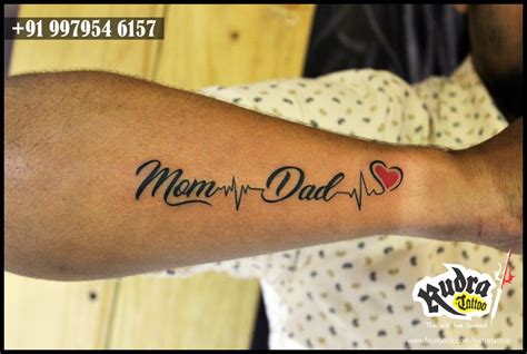 Mom Dad Tattoo #momdadtattoo done in #ahmedabad India | Mom tattoo ...