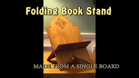 Learn how to make a Wooden Book Stand from a single board. - YouTube ...