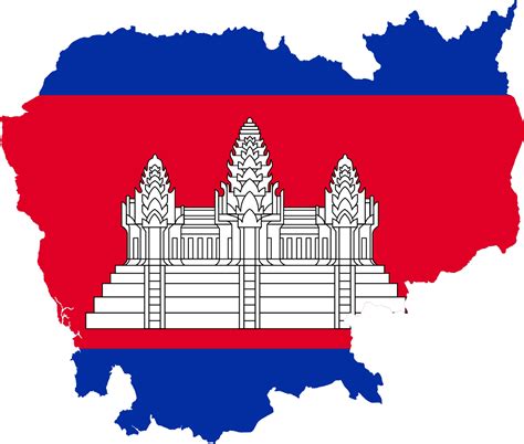 Flag map of Cambodia | Symbol Hunt