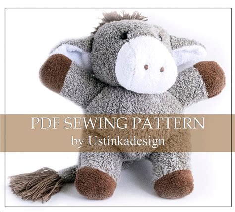 Donkey pattern plush toy pattern donkey soft toy pdf | Etsy