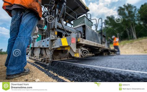 New road construction stock photo. Image of activity - 82855274