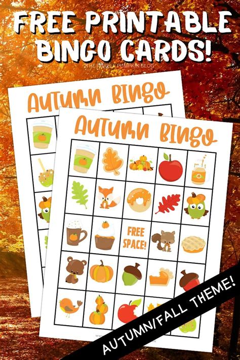 Free printable autumn bingo cards for fall family fun – Artofit