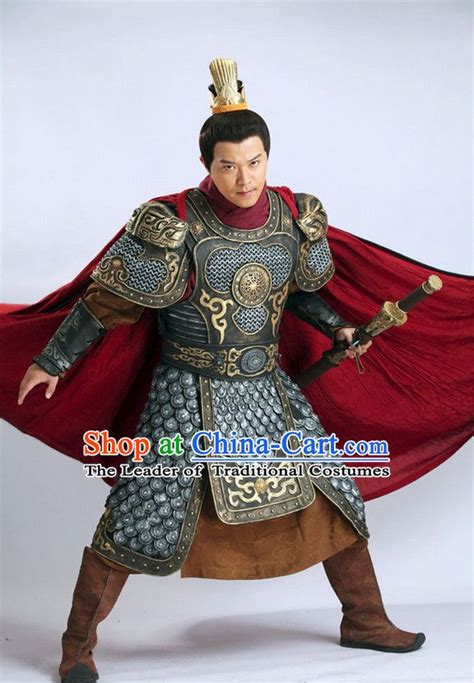 Chinese Ancient Superhero Fighter General Armor Costume and Helmet Complete Set | Chinese armor ...