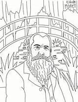 Claude Monet Art History Artist Coloring Page By Elementary With Sarah sketch template