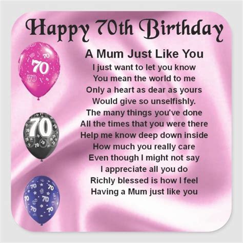 70th Birthday Wishes For Mum - May Lanita