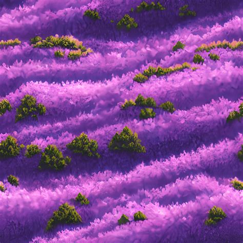 Snowy Mountain Landscape Dotted with Purple Flowers · Creative Fabrica