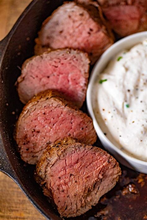 Beef Tenderloin steaks in cast iron skillet | Beef tenderloin recipes ...