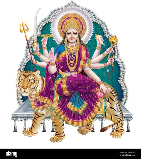 Jai Mata Di, Goddess Durga Stock Photography from a printing house Stock Photo - Alamy