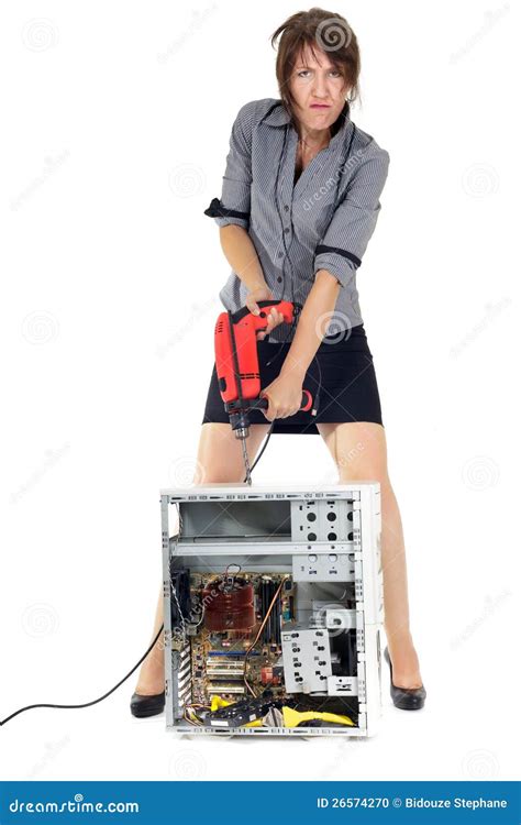 Computer Destruction Stock Photo - Image: 26574270