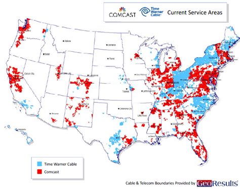 Comcast Fiber Internet Map - California southern Map