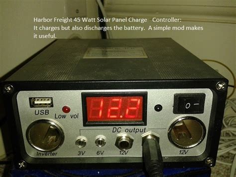 Make the Harbor Freight 45W Solar Panel Charge Controller Useful With a Simple Mod.