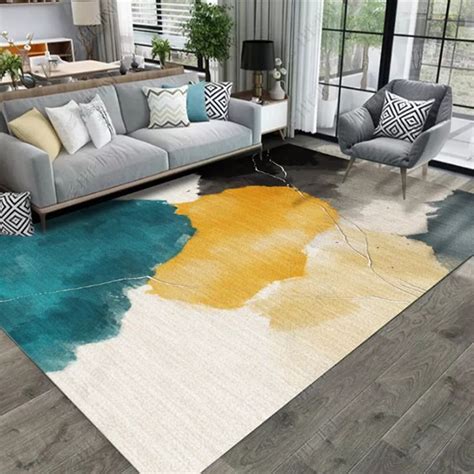 Modern Abstract Ink Rectangle Rug Indoor Area Rug 5'x7' in 2021 ...