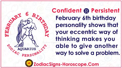 February 6 Zodiac (Aquarius) Horoscope Birthday Personality and Lucky ...