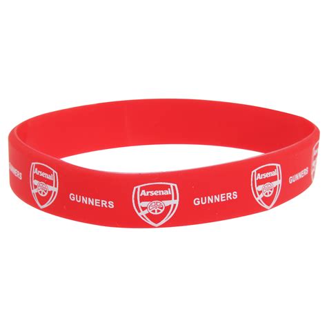 Arsenal FC Official Single Rubber Football Crest Wristband | eBay