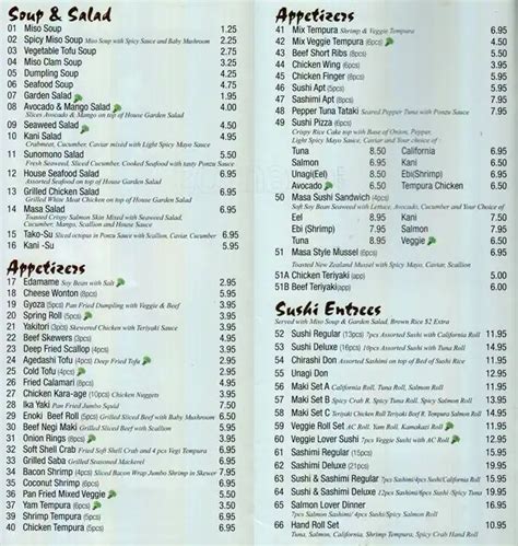 Masa Sushi Menu, Menu for Masa Sushi, Woodbridge, Toronto - Urbanspoon/Zomato