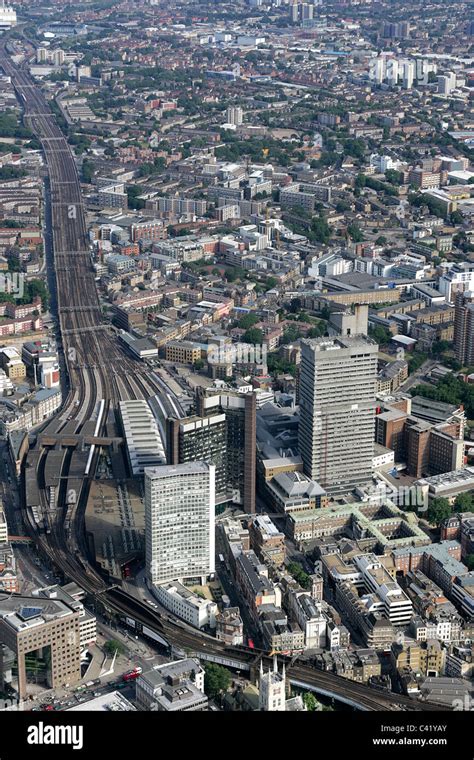 Aerial view of London bridge area Stock Photo - Alamy