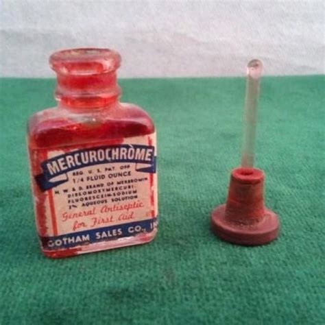 Mercurochrome - that smell, that burn... This takes me right back... Great Memories, Childhood ...