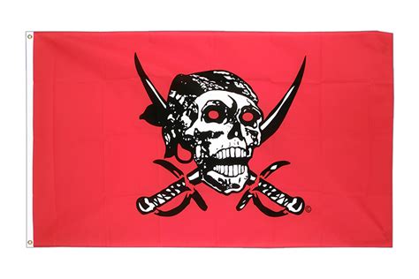 Drapeau Pirate rouge - 90 x 150 cm - Monsieur-Drapeaux