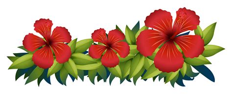 Red hibiscus in green bush 418312 Vector Art at Vecteezy