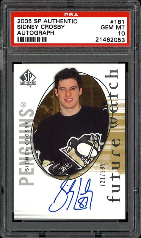 2005 SP Authentic Sidney Crosby (Autograph) | PSA CardFacts®