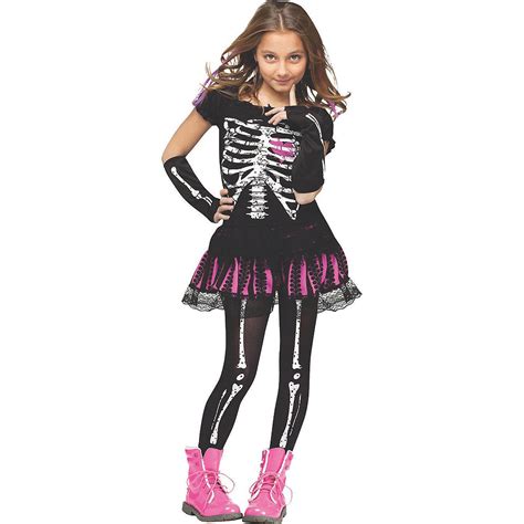 Girl's Skeleton Costume - CostumePub.com