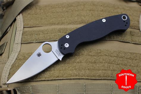 Knives & Tools Folding Hunting Knives spyderco Paramilitary 2 plain blade silver 6625 Sports