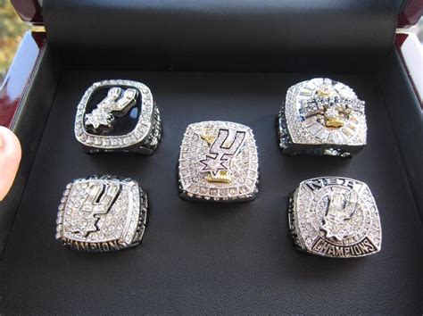 '99 '03 '05 '07 '14 San Antonio Spurs Championship Ring Set (Tim Duncan ...