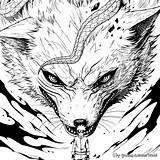 Nine Tailed Fox Naruto Coloring Pages  Free & Printable sketch template