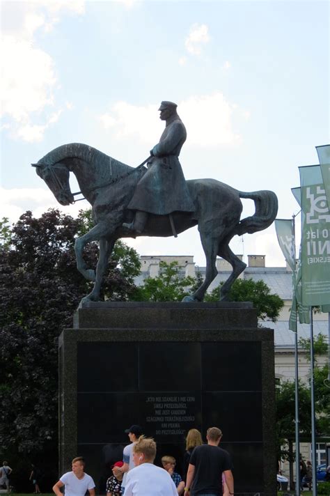 Equestrian statue of Josef Pilsudski in Lublin Poland