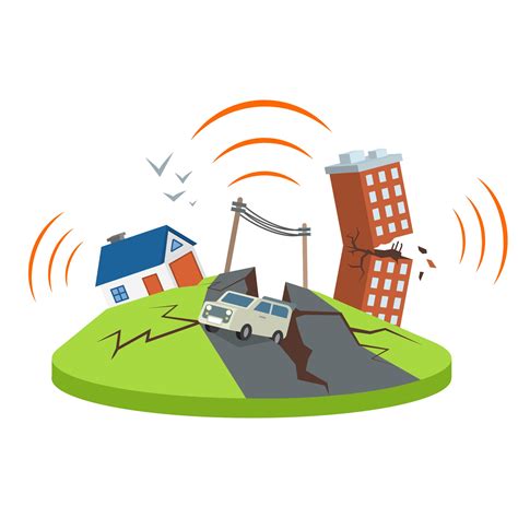 Earthquake in city cartoon vector illustration 3129121 Vector Art at ...