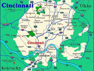 Cincinnati Map - Free Printable Maps